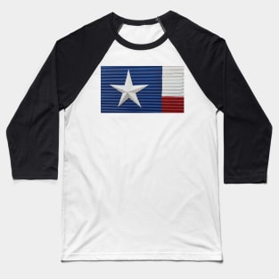 Red, White, and Blue in Barn Tin Pattern Baseball T-Shirt